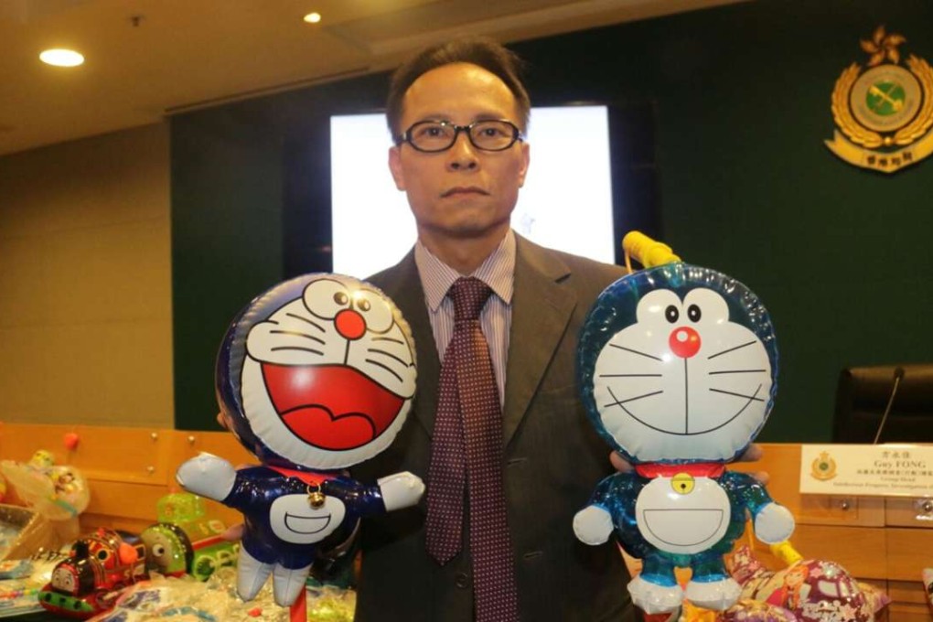 Officials seized the fake products from nine shops across Hong Kong. Photo: SCMP Pictures