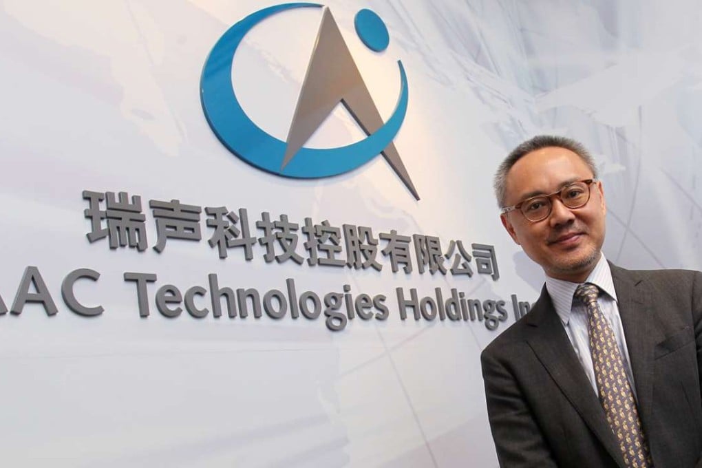 Richard Mok Joe-kuen, executive director of AAC Technologies. Photo: May Tse