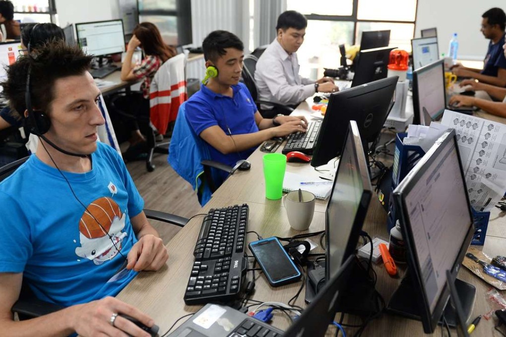 Staff at the French IT company Linkbynet in Ho Chi Minh City. Photo: AFP