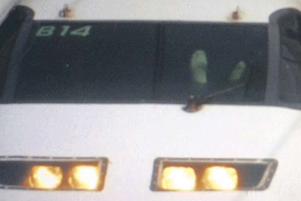 The bullet train driver was photographed with his feet up. Photo: SCMP Pictures