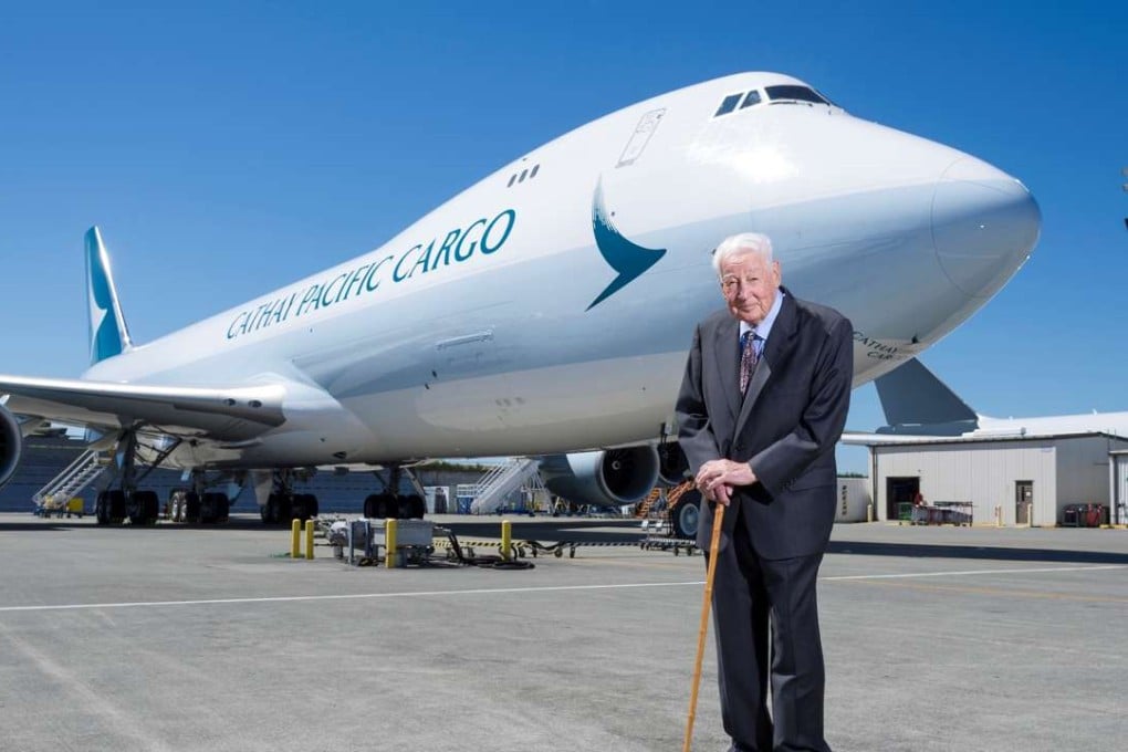 Joe Sutter’s team of engineers designed and built the 747 in just 29 months, delivering the first jumbo jet in 1968. Hong Kong witnessed the city’s first 747 landing in 1970, by Pan Am. Cathay’s first 747 was delivered in 1979. Photo: SCMP
