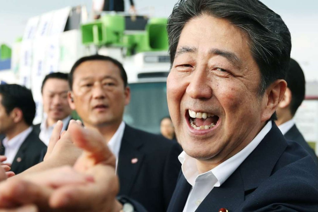 Shinzo Abe, already a popular leader, sought a mandate for boosting Japan’s military and political self-reliance. Photo: AP