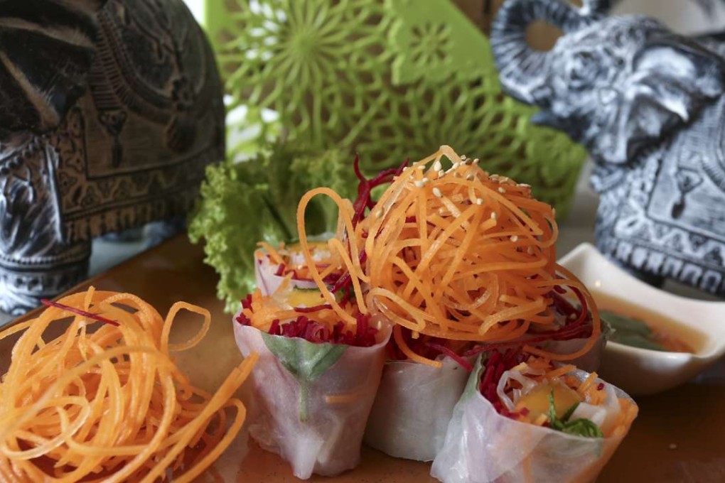 Vietnamese summer rolls from The Elephas at Warrior Academy. Photo: Jonathan Wong
