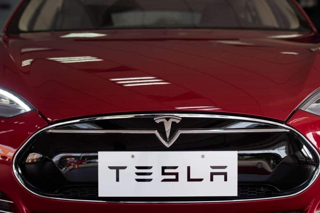 A Tesla Model S on display at a showroom in Shanghai. Photo: AFP