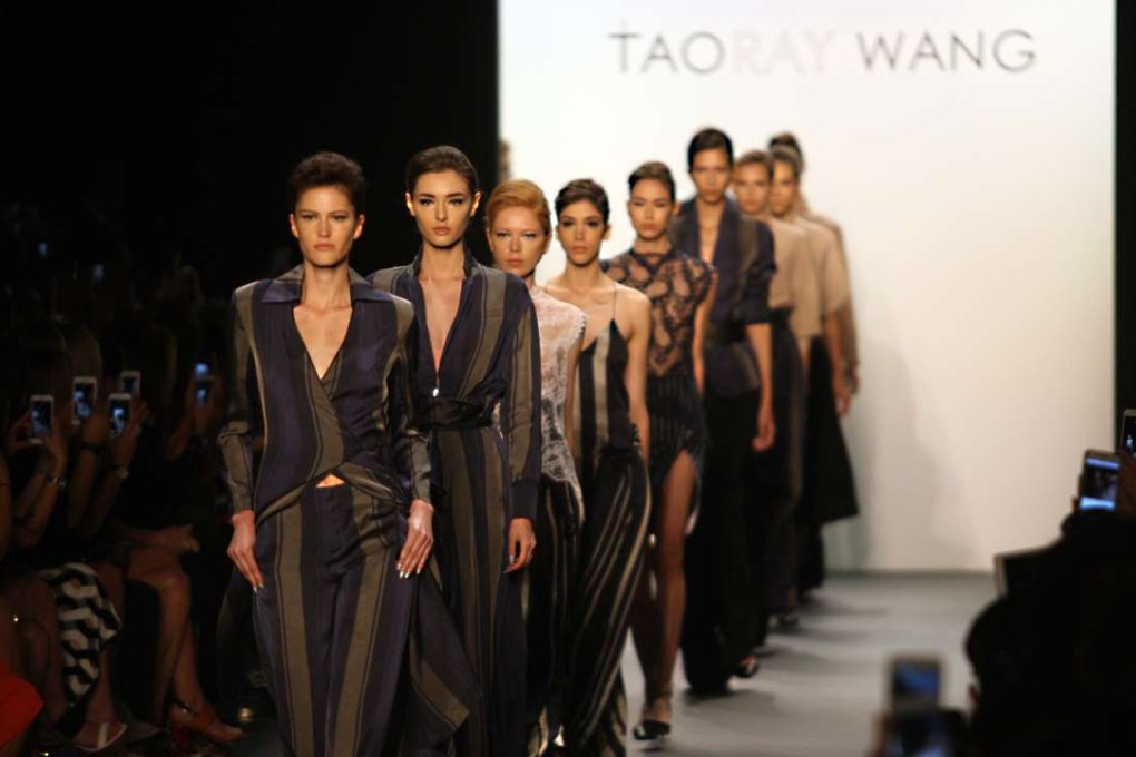 Looks from the Taoray Wang spring/summer 2017 collection at New York Fashion Week. Photos: Xinhua
