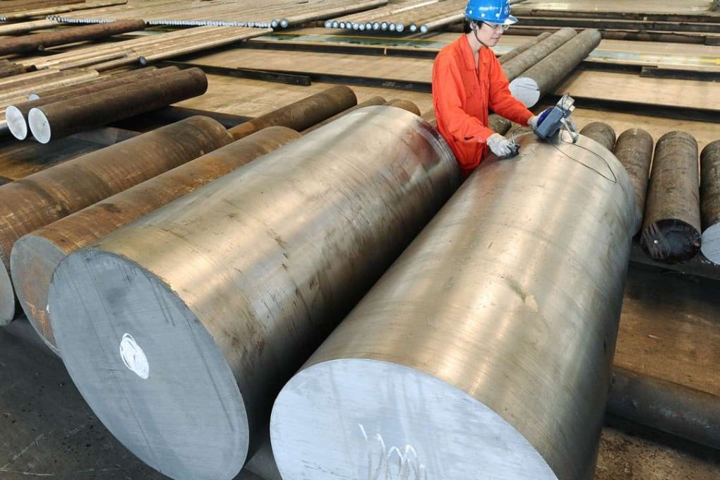 An employee works at a steel factory in Dalian, Liaoning Province, China. Photo: Reuters