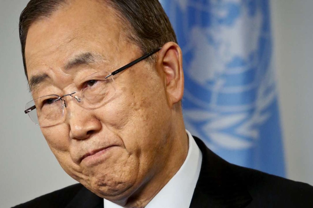 United Nations Secretary-General Ban Ki-moon speaks during an interview at UN headquarters in New York. Photo: AP