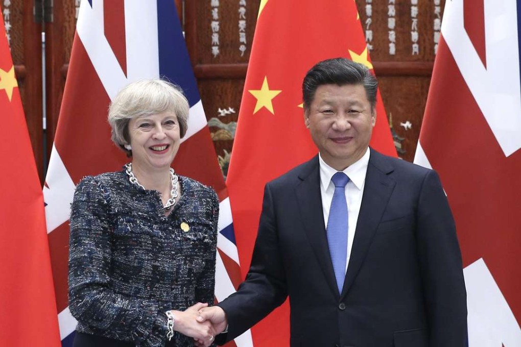 Chinese President Xi Jinping meets with British Prime Minister Theresa May in Hangzhou on September 5, 2016. Photo: Xinhua