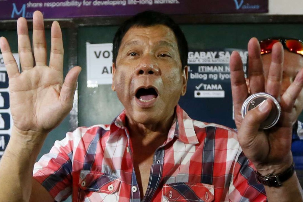 Philippine President Rodrigo Duterte is known for his outspokenness but analysts say his words do not set policy. Photo: AP