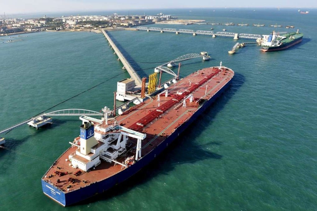 A general view of a crude oil importing port in Qingdao, Shandong province, China. Photo: Reuters