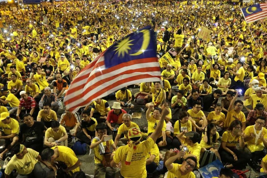 Thousands of anti-government demonstrators at the Bersih rally in Kuala Lumpur, Malaysia, on August 30, 2015. Photo: Ritchie B. Tongo