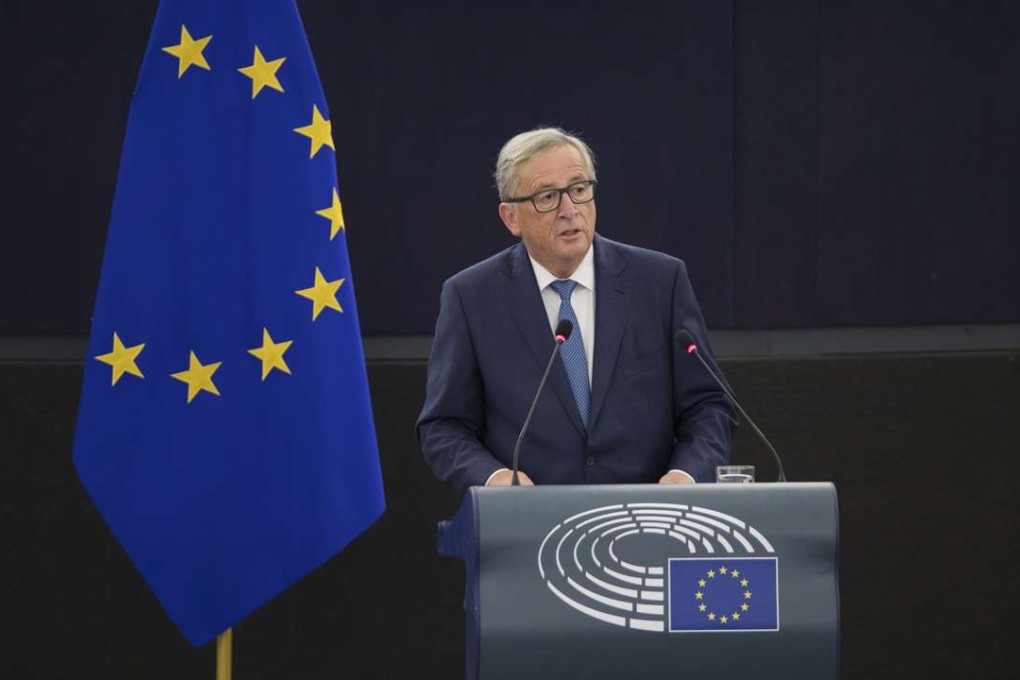 Jean-Claude Juncker, president of the European Commission, delivers his state of the union speech at the European Parliament in Strasbourg. Photo: Bloomberg