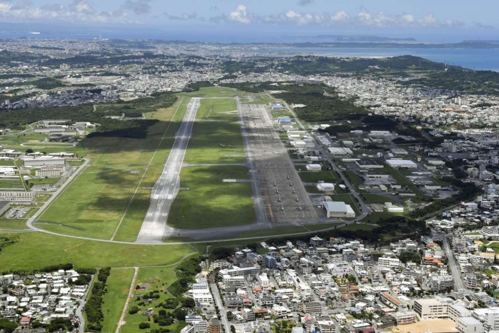 US Marine Corps Air Station Futenma in Ginowan in Japan’s southernmost island prefecture of Okinawa. Photo: Kyodo