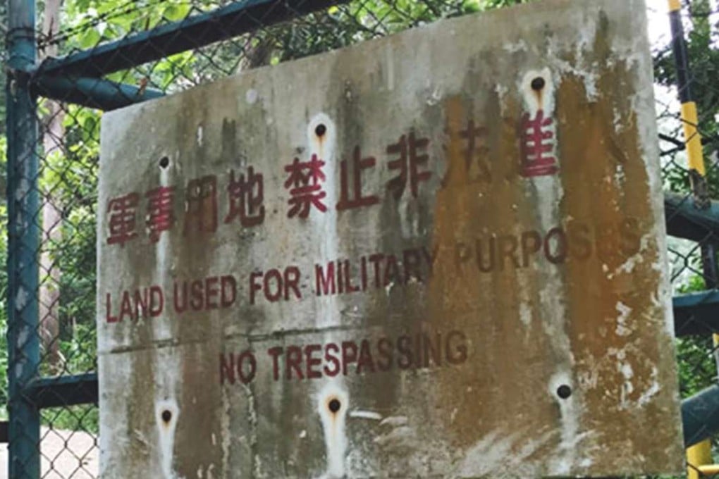 Clear signs surround the Castle Peak military shooting range. Photo: SCMP Pictures