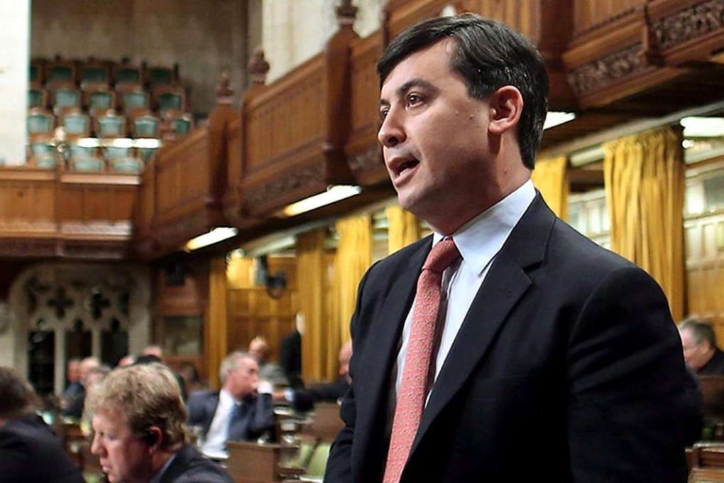 Canadian Conservative Party leadership contender Michael Chong addresses the federal parliament in Ottawa. Photo: Michael Chong family photo