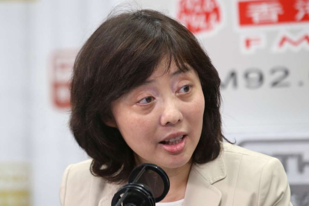 Director of Lands Bernadette Linn during an interview with RTHK’s radio programme Accountability. Photo: SCMP Pictures