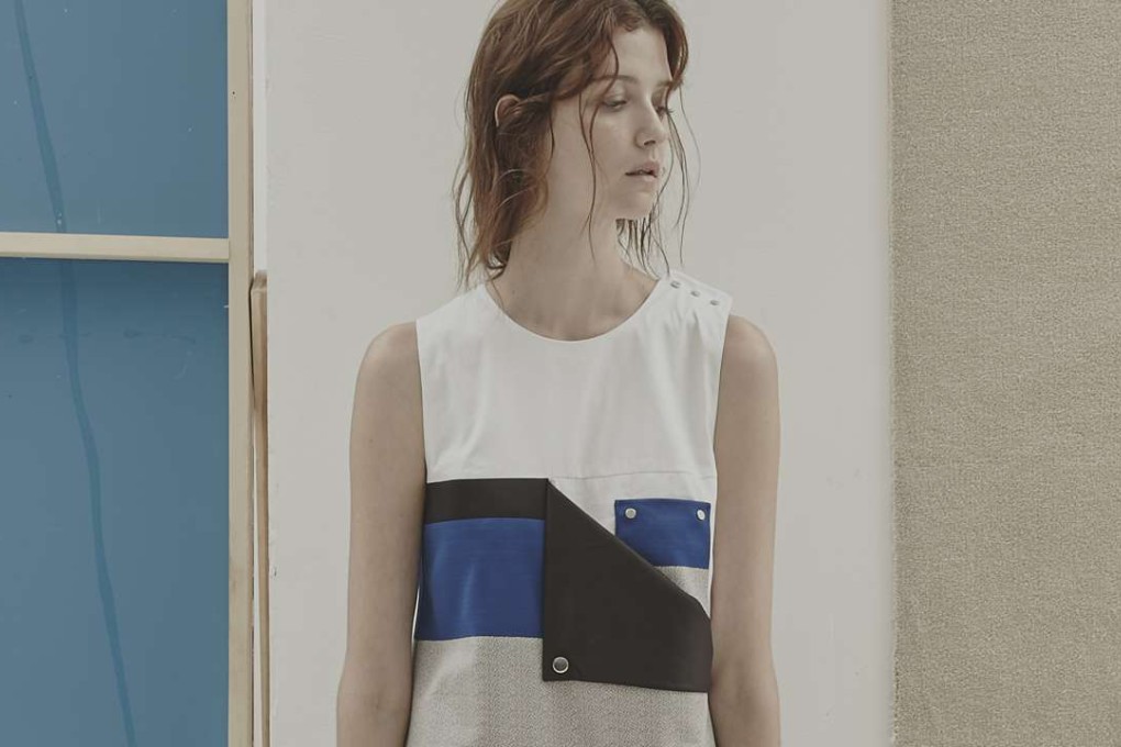 A model presents a creation by Chinese designer Jamie Wei Huang at London Fashion Week.