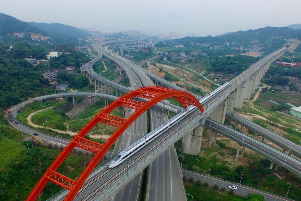 China’s high-speed rail line connecting Hefei and Fuzhou. Photo: Xinhua