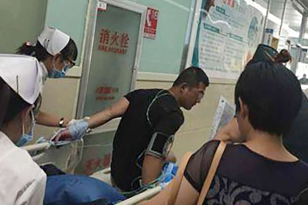 The Chinese man, who attempted suicide after his pregnant girlfriend said she wanted an abortion. Photo: SCMP Pictures