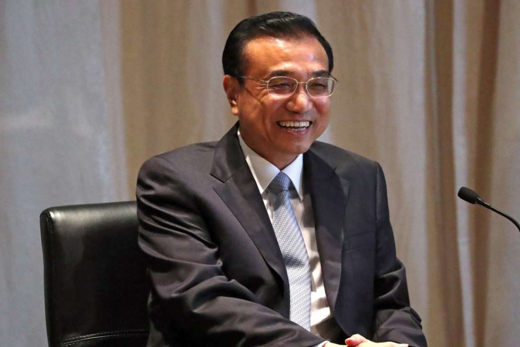 Premier Li Keqiang delivers remarks during a meeting with former New York City Mayor Michael Bloomberg and US business leaders in New York this week. Photo: Reuters