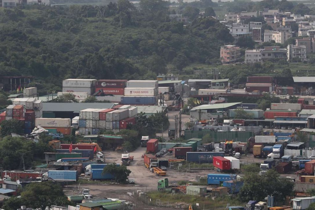 The brownfield site in Wang Chau, Yuen Long, at the centre of the controversy. Photo: Edward Wong