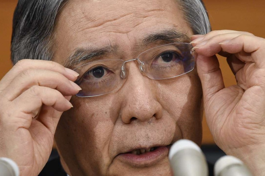 Haruhiko Kuroda, governor of the Bank of Japan, may need to readjust his vision for the country’s economy. Photo: EPA