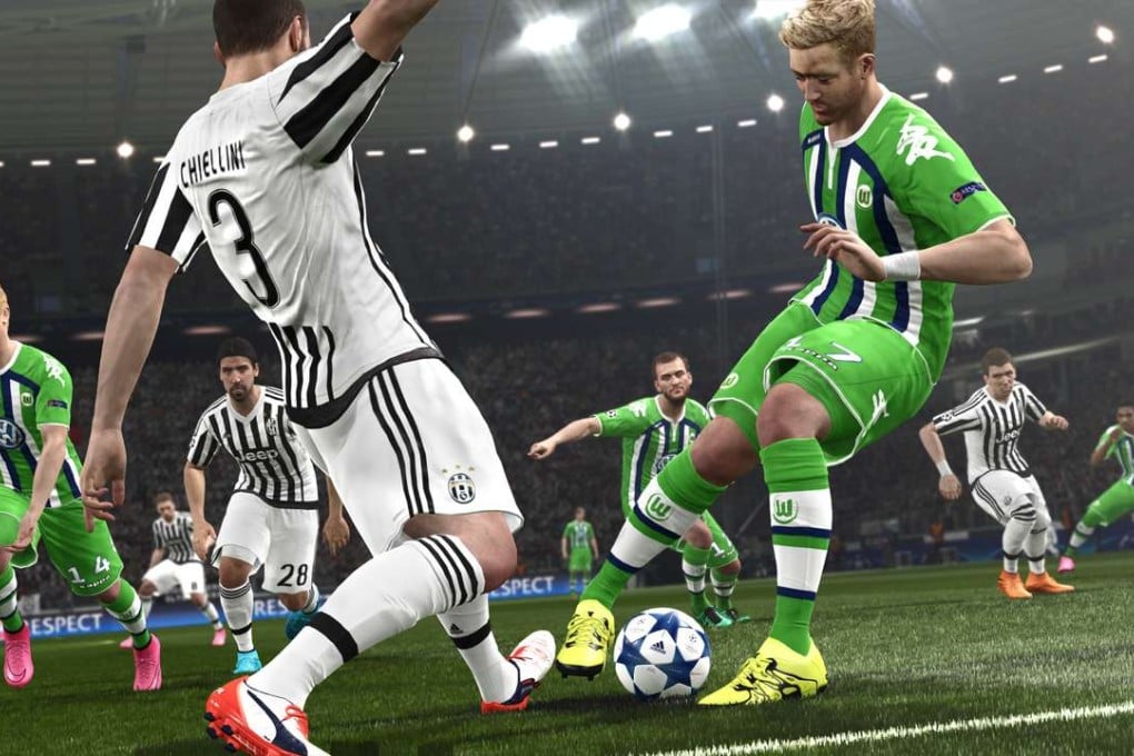 A screen grab from Pro Evolution Soccer 2017