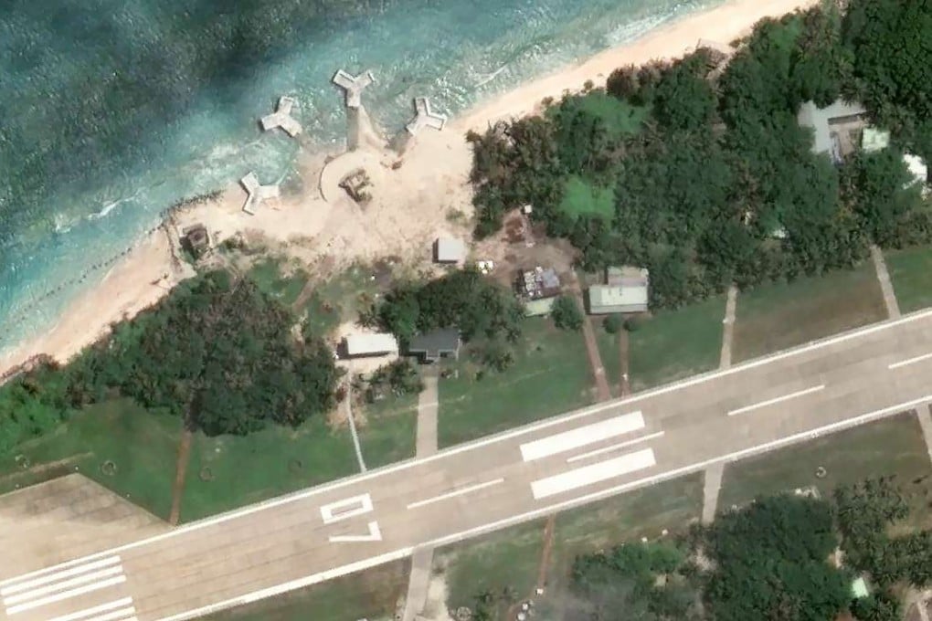 The structures spotted on Taiping. Photo: SCMP Pictures