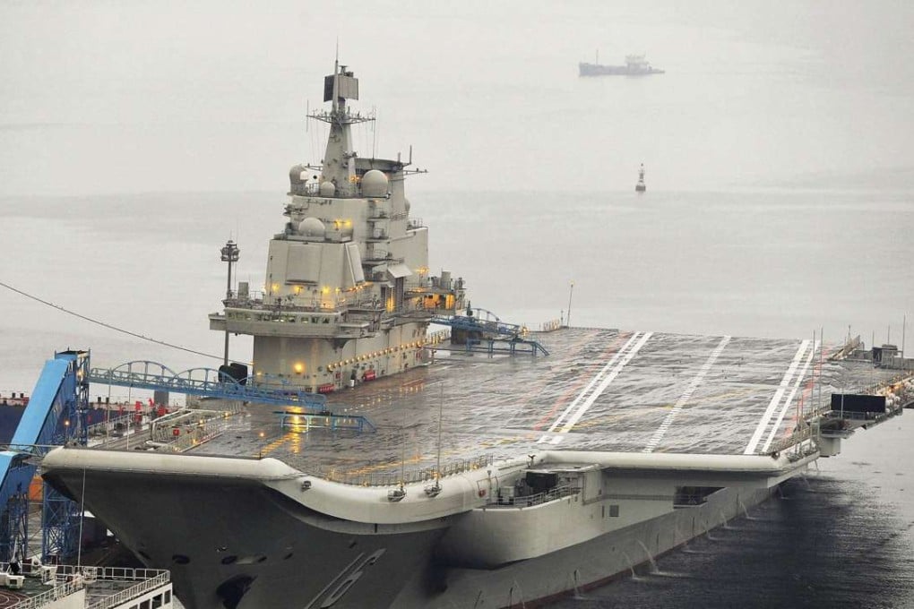 China’s first aircraft carrier, the Liaoning, docked at Dalian, in a file photo from 2012. Photo: Reuters