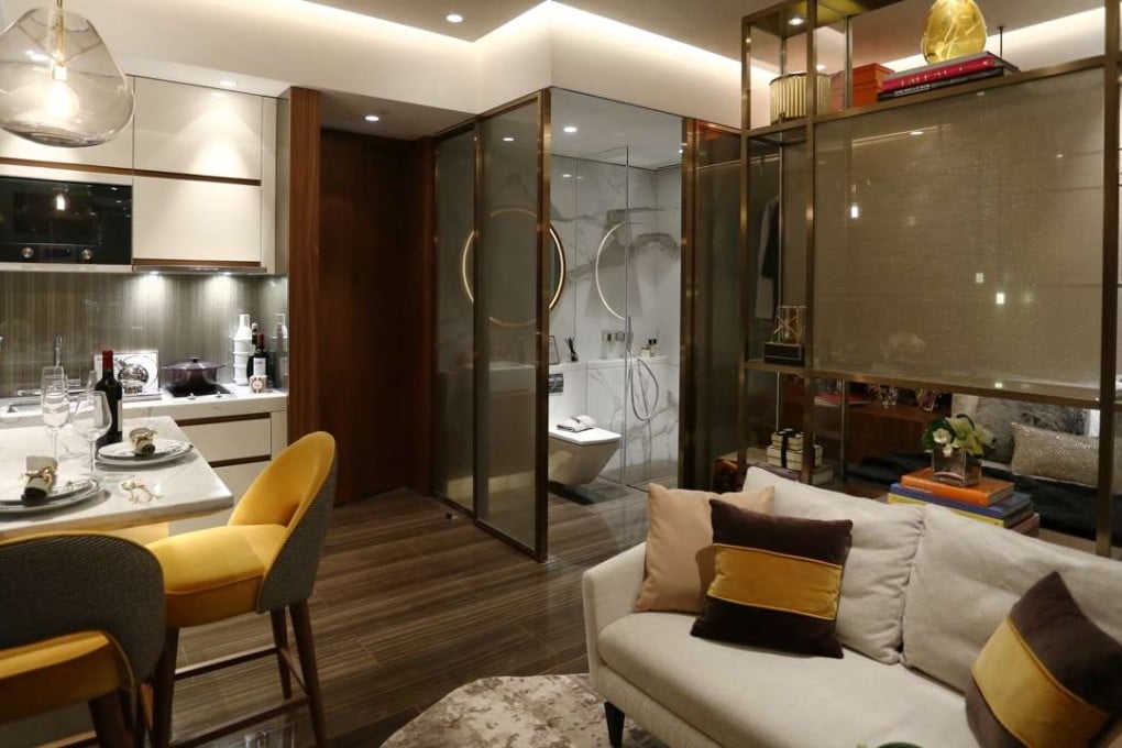 One of Henderson Land’s 263 sq ft show flats at Seven Victory Avenue, Ho Man Tin. Photo: Jonathan Wong