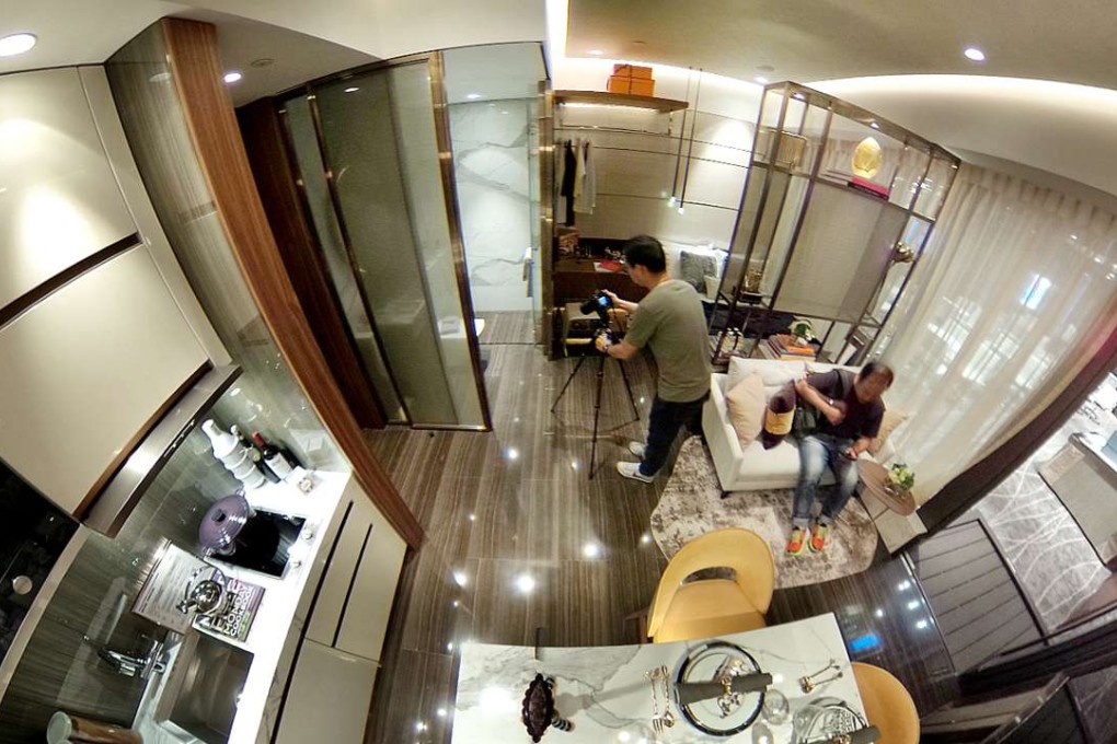 A 360 degree view of the Seven Victory Avenue 263 sq ft demonstration flat. Photo: Martin Chan