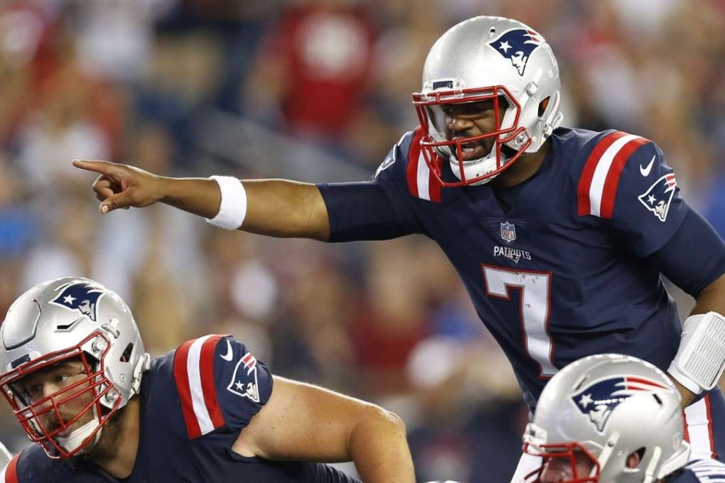 The New England Patriots’ third-choice quarterback Jacoby Brissett, put on a match-winning performance for hosts as they ran out 27-0 winners against the Houston Texans. Photo: USA Today