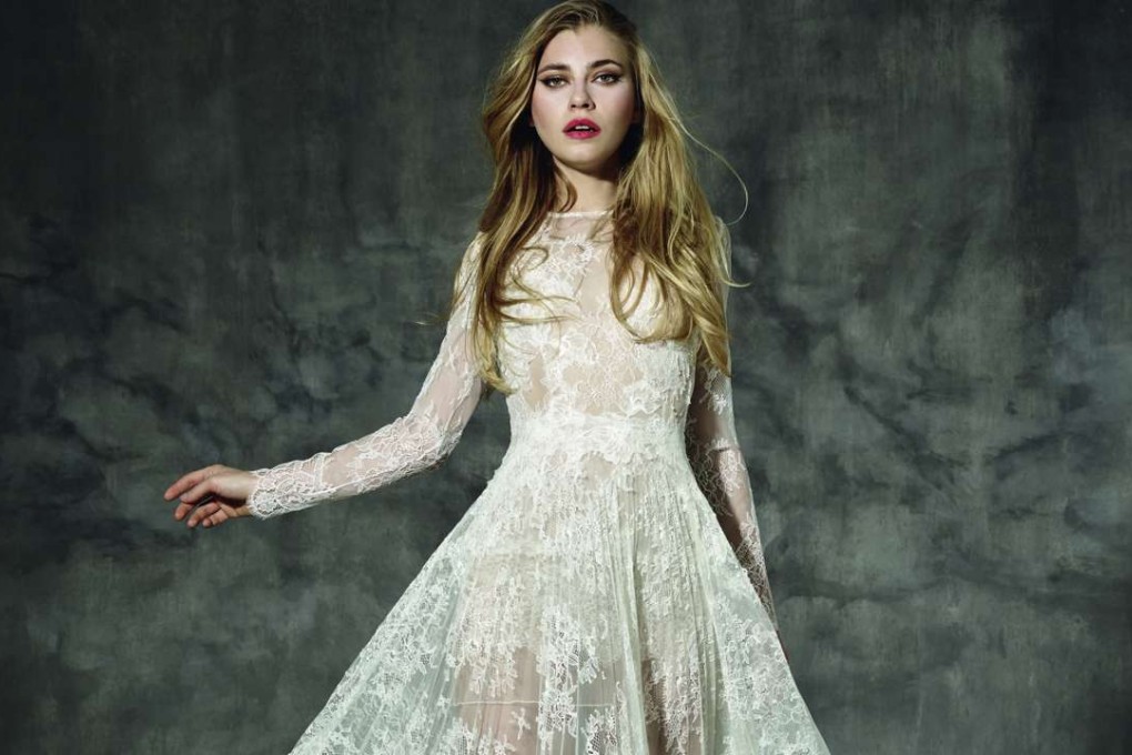 A Yolancris wedding dress.
