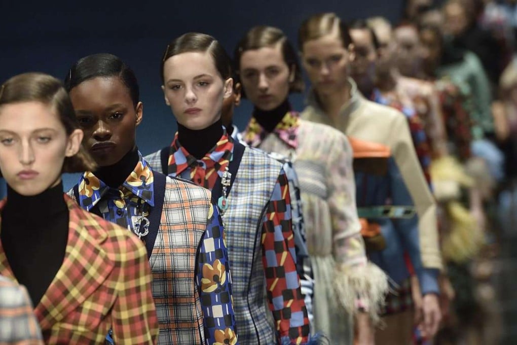 Looks from Miuccia Prada’s spring/summer 2017 collection at Milan Fashion Week. Photo: EPA