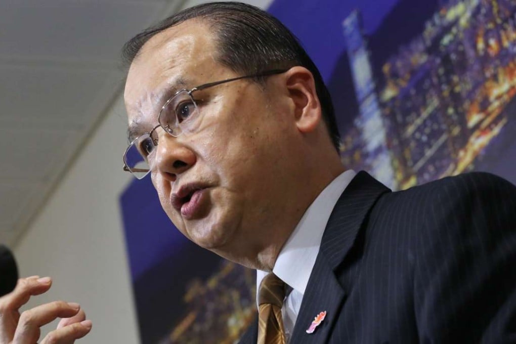 Secretary for Labour and Welfare Matthew Cheung Kin-chung speaking at Tamar last year. Photo: SCMP Pictures