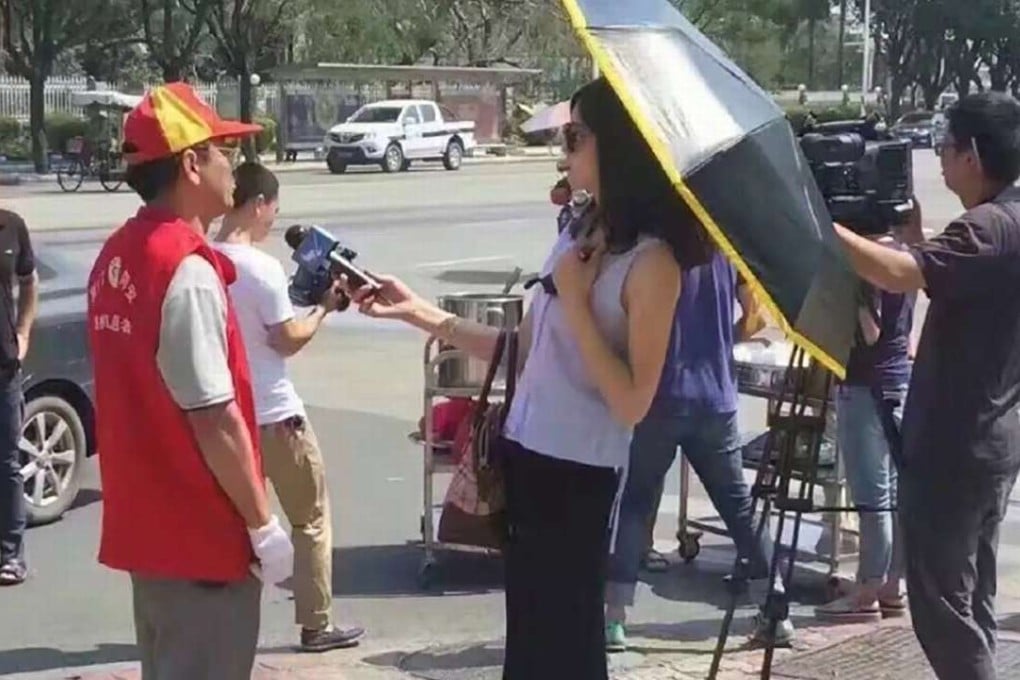 Some public comments criticised the television journalist for wearing sunglasses, saying it suggested a lack of respect for people she was interviewing. Photo: SCMP Pictures
