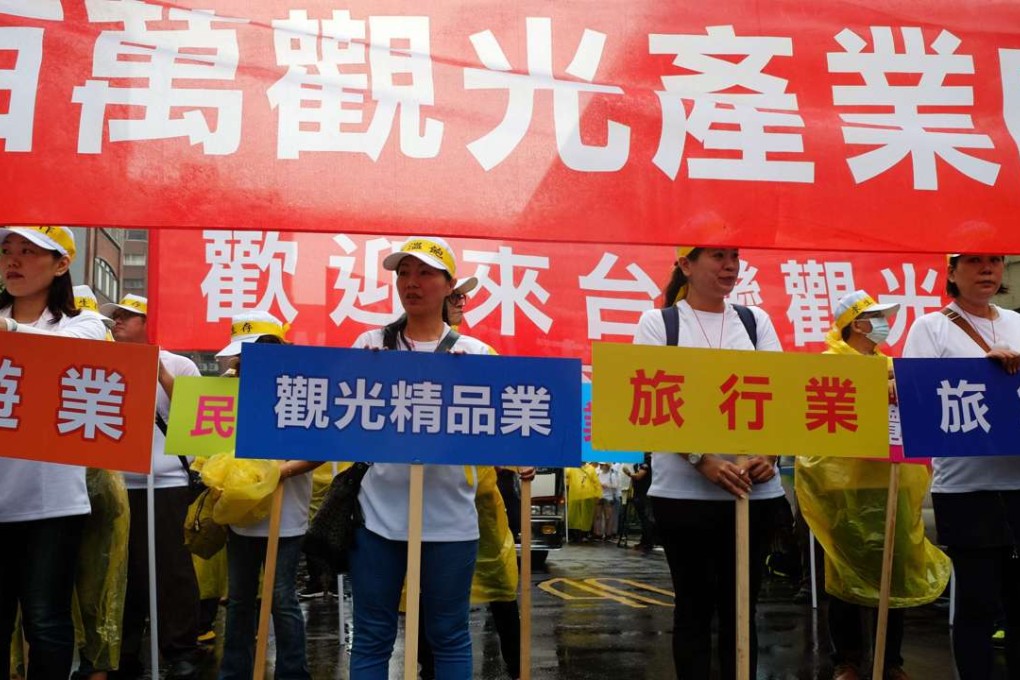 Workers in Taiwan’s tourism sector demand help amid a fall in mainland Chinese visitor numbers since the DPP took power. Photo: AFP