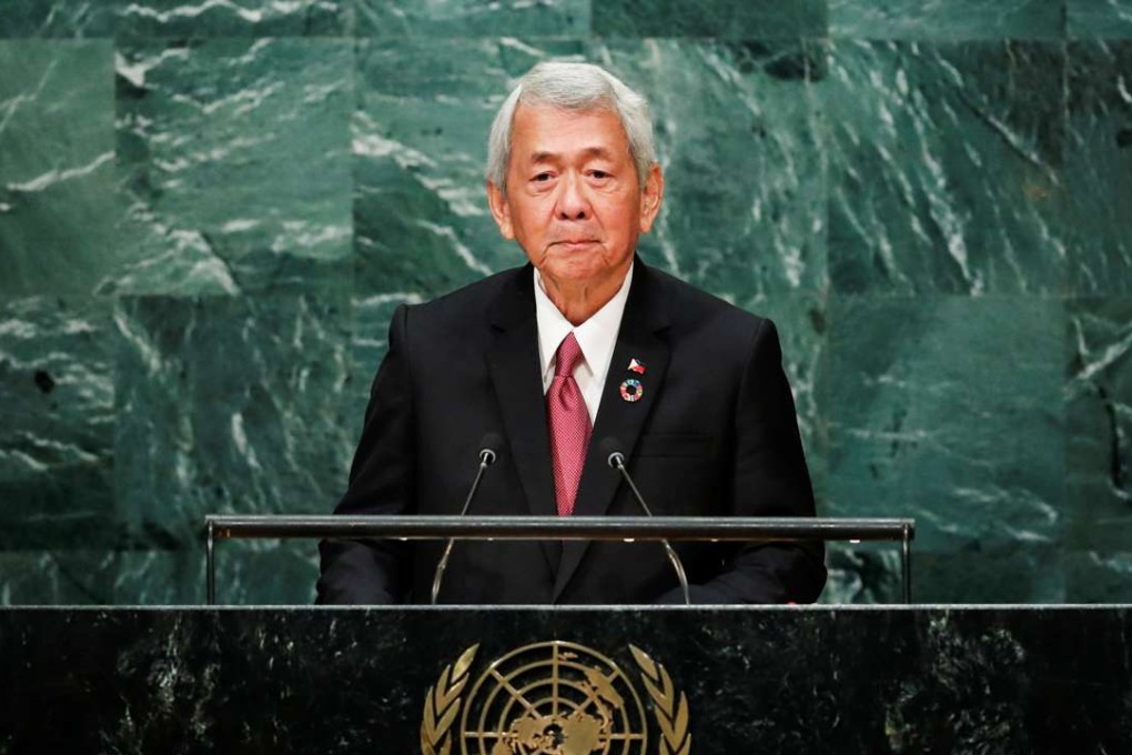 Philippines' Foreign Minister Perfecto Yasay addresses the United Nations General Assembly. Photo: Reuters