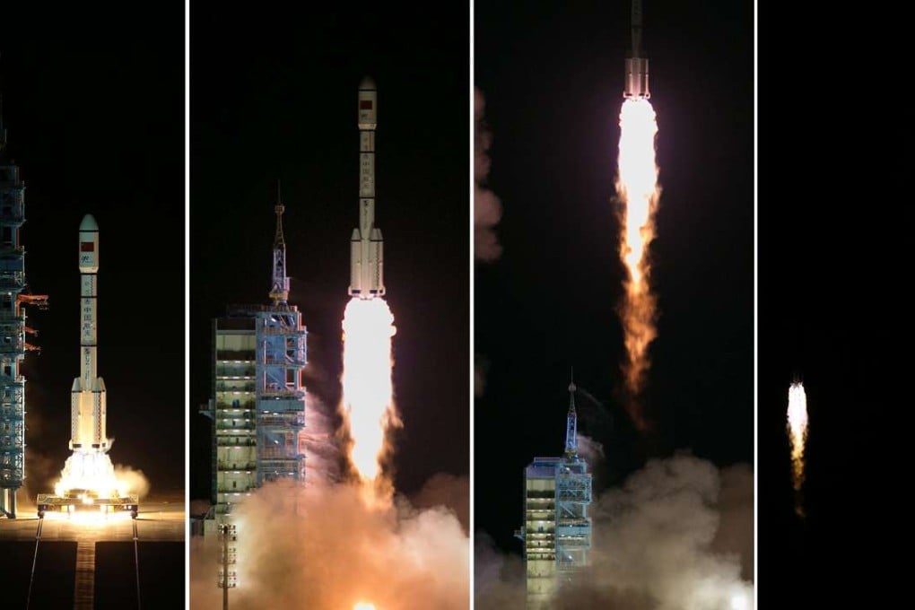 A Long March heads into space from northwestern China. Some 20 more satellites are planned for launch as part of the country’s global positioning system. Photo: Xinhua