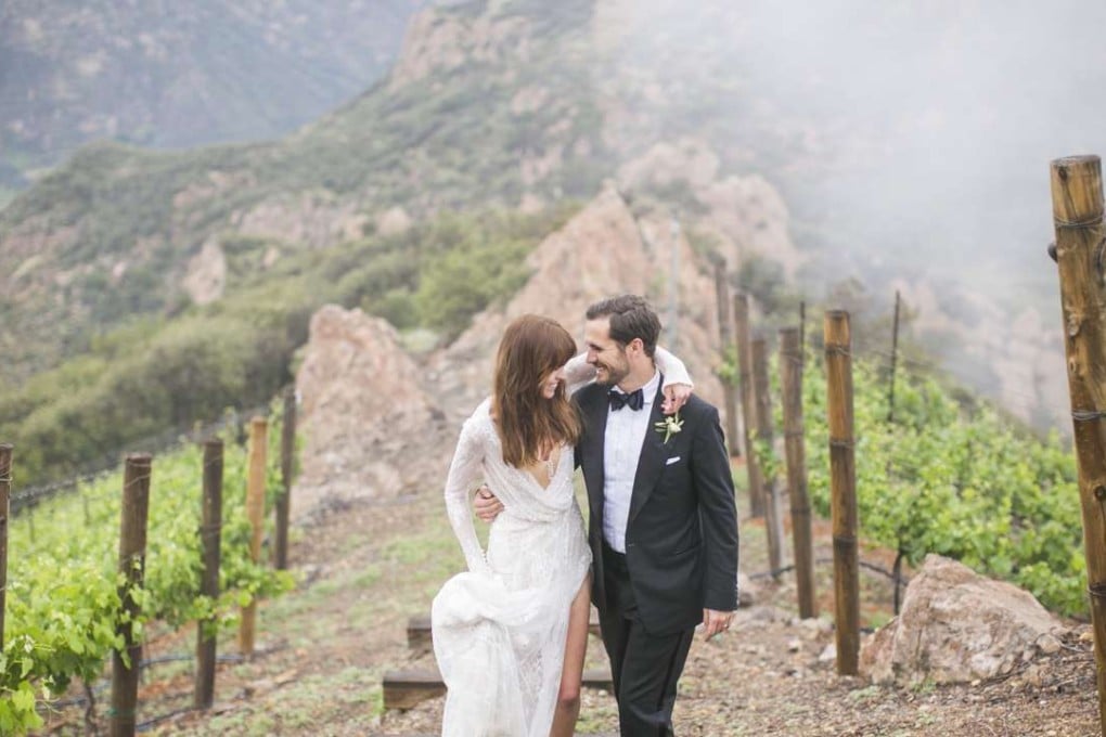Gemma Hayden Blest wore an Inbal Dror dress for her big day in Los Angeles.