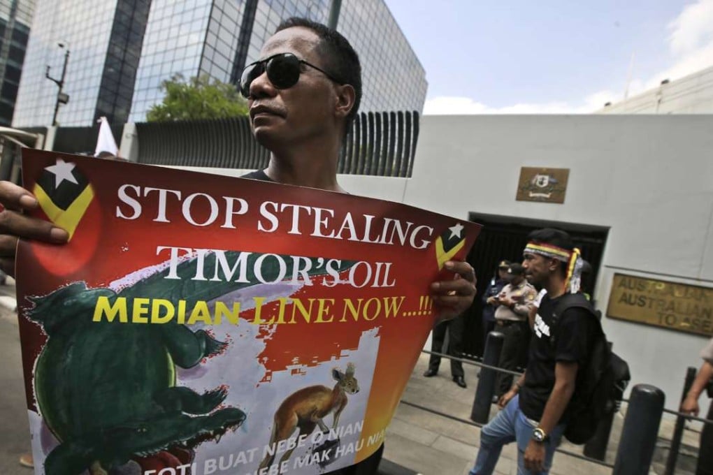 Protestors rally in front of the Australian embassy in Jakarta in March. Photo: AP