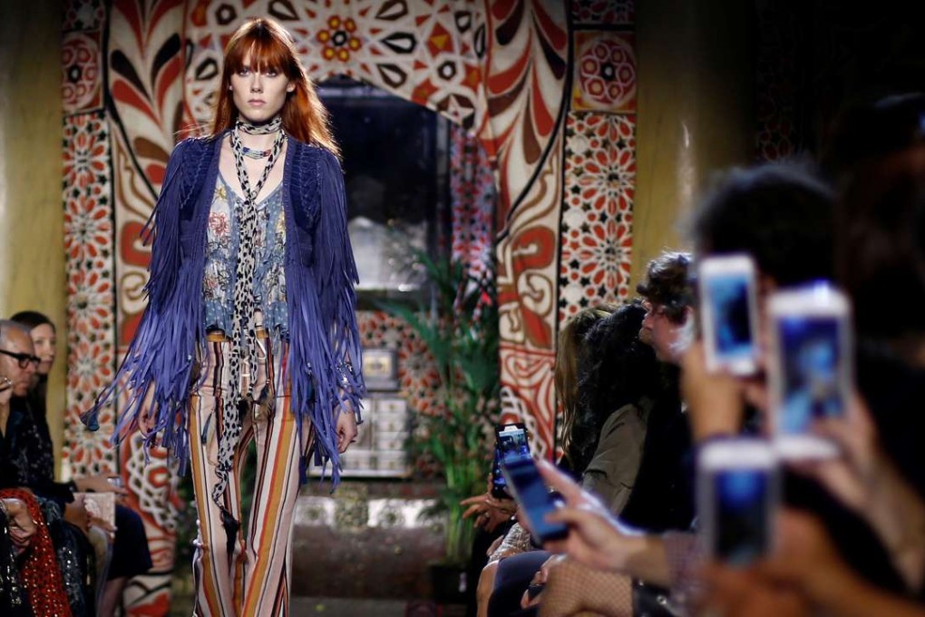 A look from Roberto Cavalli’s spring/summer 2017 show at Milan Fashion Week. Photo: Reuters