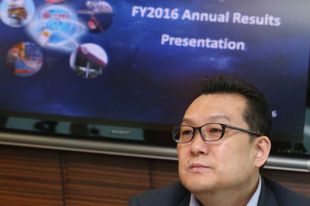 Sit Kwong-lam, chairman and CEO of Brightoil Petroleum, at the company’s annual results briefing on Tuesday. Photo: David Wong