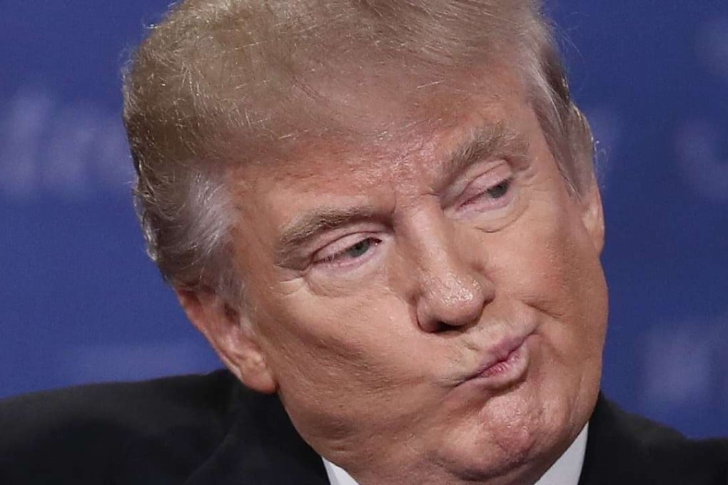 Republican presidential nominee Donald Trump sniffled during the debate. Photo: AFP