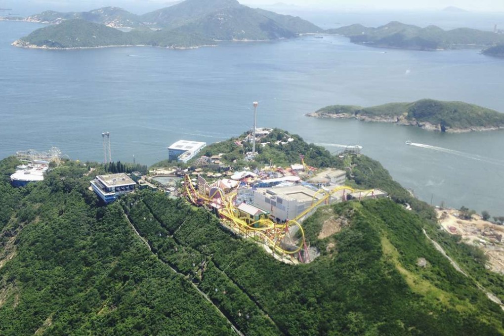 Hong Kong’s Oceanpark, as viewed from a helicopter. File photo
