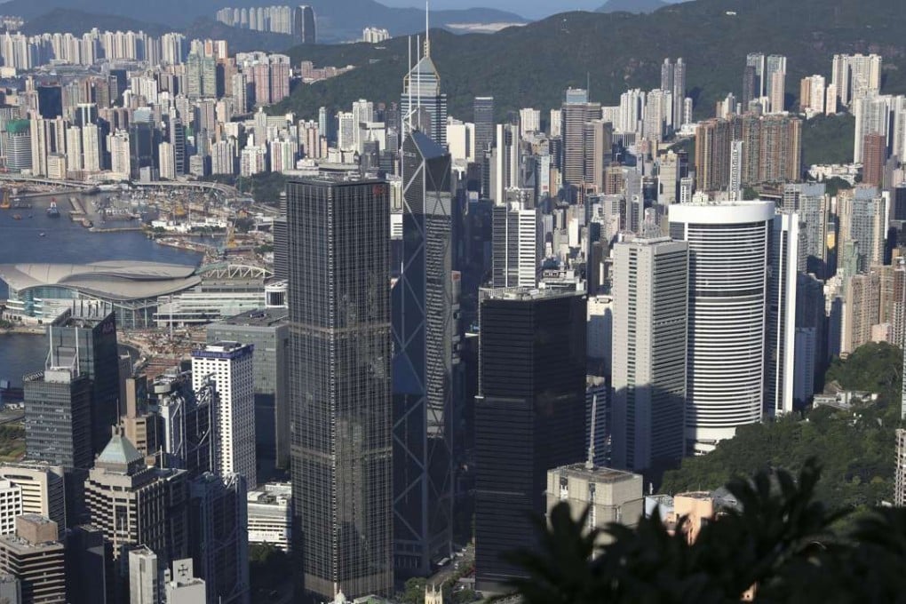 Despite a slidedrop in ranking, the World Economic Forum said that Hong Kong’s performance had been “strong and consistent”Skyline picture. Hong Kong skyline taken from the Peak. Office buildings stand in the central business district of Hong Kong. 25JUL16 SCMP/Photo: Robert Ng