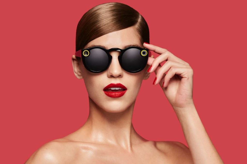 Snapchat’s Spectacles can record circular videos with a 115-degree field of view and send snaps to the mobile phone app to be viewed. Photo: AFP
