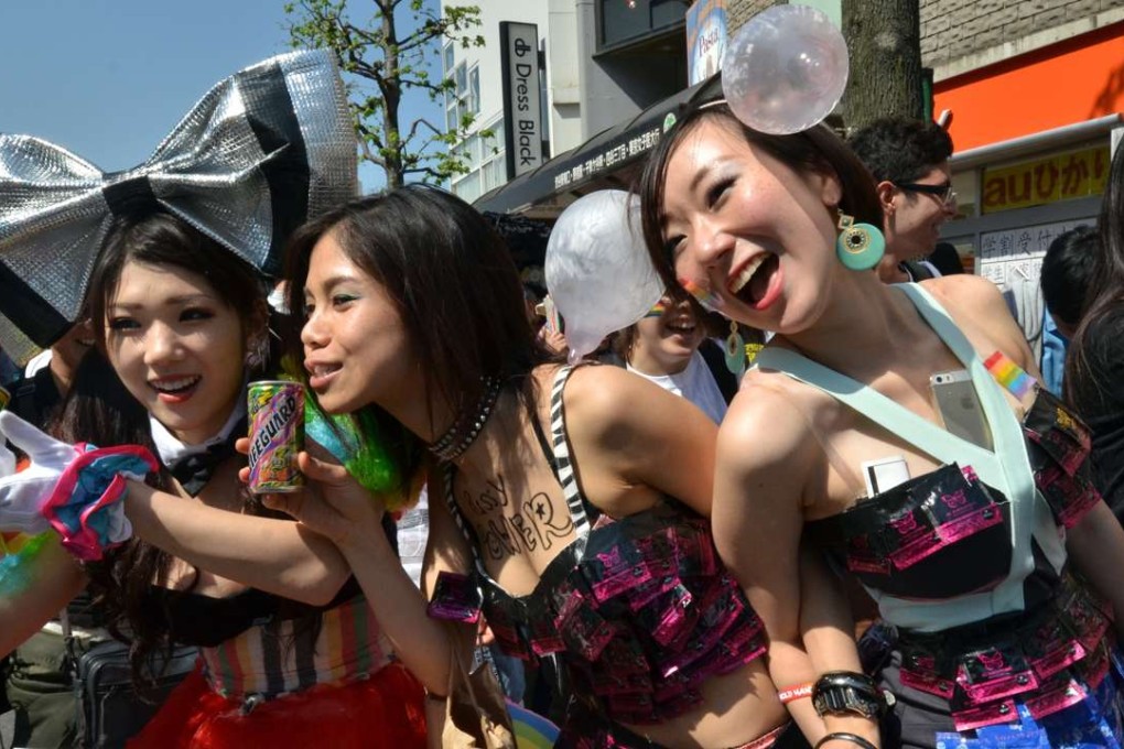 Supporters of the lesbian, gay, bisexual and transgender community (LGBT) take part in the Tokyo Rainbow Pride parade. Photo: AFP
