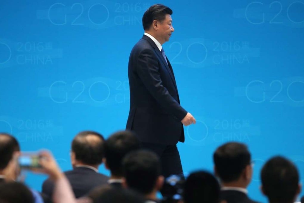 President Xi Jinping arrives for the closing press conference of the G20 summit in Hangzhou. When Xi came to power in 2012, it was thought, with no evidence whatsoever, that the time had come for a new leadership of reform. Photo: EPA