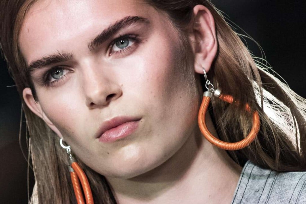 A model at Paris Fashion Week last month, looking dead serious as always. Photo: EPA